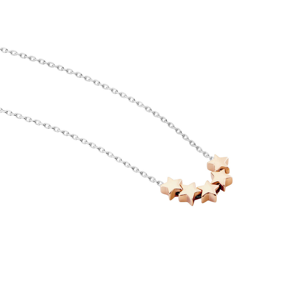 Collier Argent Bicolore Manya - Ras de cou Femme | Histoire d’Or