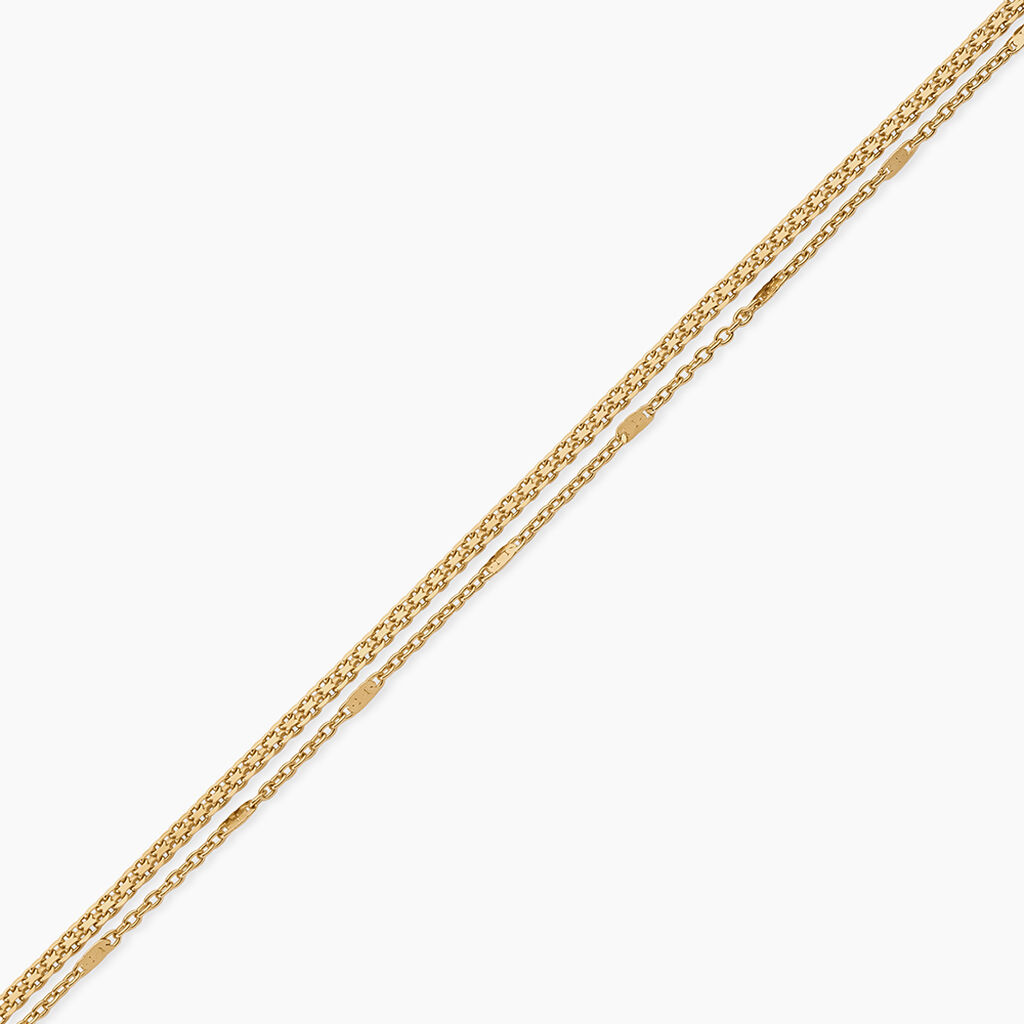 Bracelet Nuange Argent Dor&eacute; A L'Or 750/1000 - Bijoux sans pierre Femme | Histoire d&rsquo;Or
