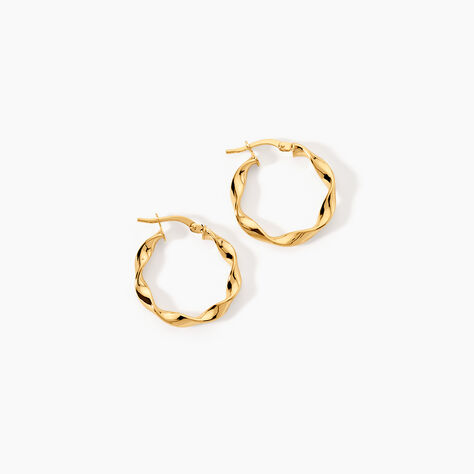 Cr&eacute;oles Falbala Or Jaune - Boucles d'oreilles cr&eacute;oles Femme | Histoire d&rsquo;Or