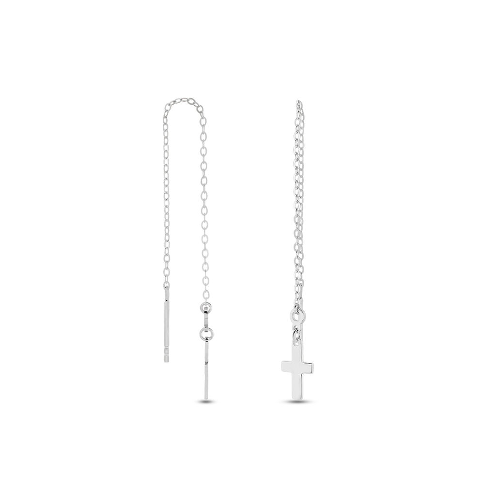 Boucles D'oreilles Pendantes Gaiana Argent Blanc - Boucles d'oreilles fantaisie Femme | Histoire d’Or