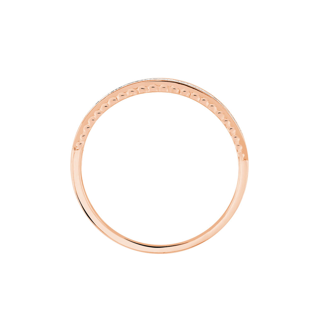 Bague Aurelya Or Rose Diamant - Bagues avec pierre Femme | Histoire d&rsquo;Or