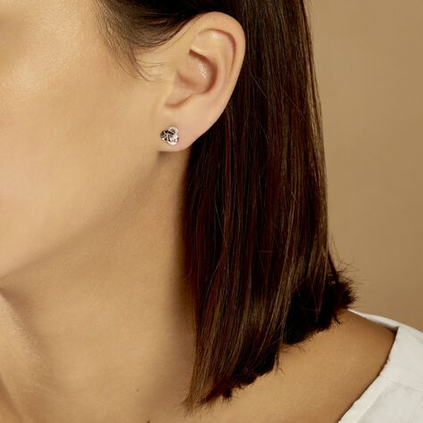 Boucles D'oreilles Puces Constellation Or Blanc Diamant - Clous d'oreilles Femme | Histoire d’Or