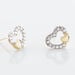 Boucles D'oreilles Puces Daria Double Coeurs Or Jaune Oxyde - Clous d'oreilles Femme | Histoire d’Or