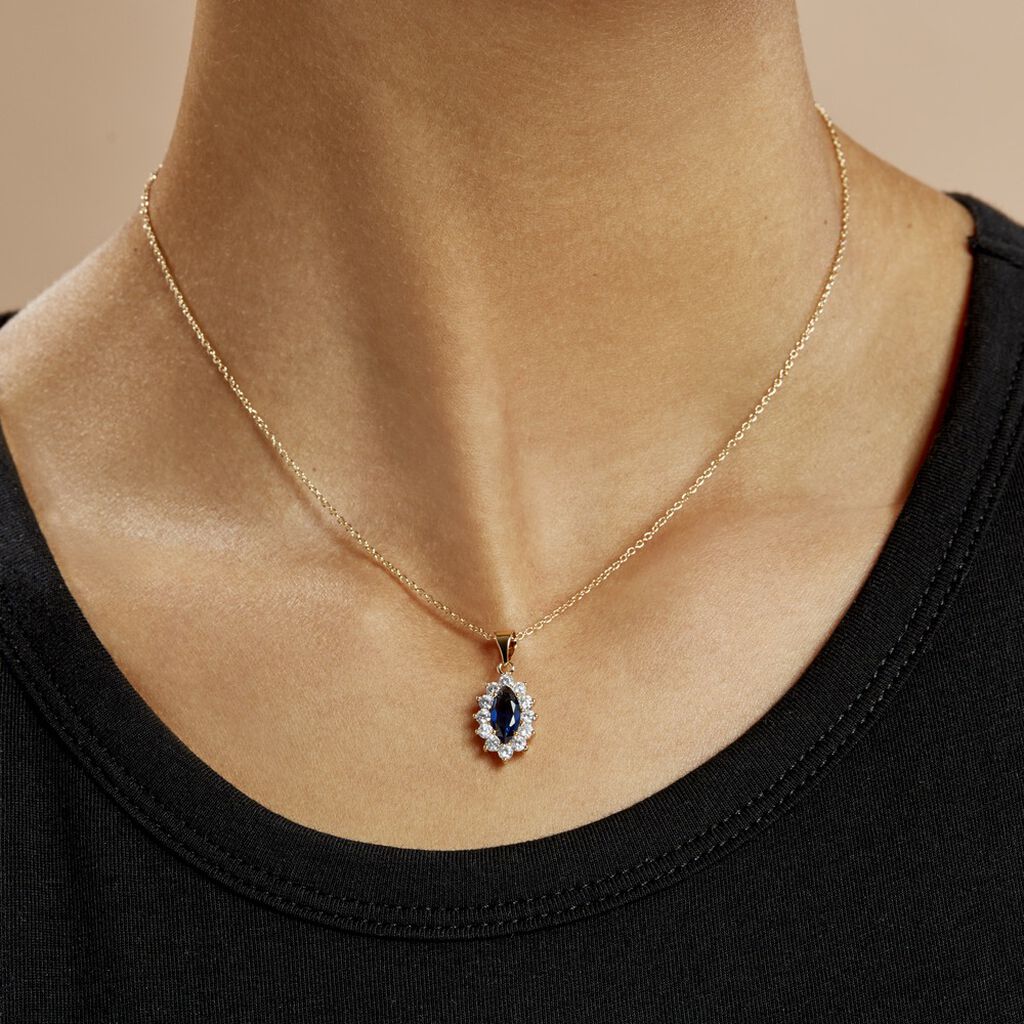 Collier Lisea Plaqué Or Jaune Verre Et Oxyde De Zirconium - Colliers fantaisie Femme | Histoire d’Or