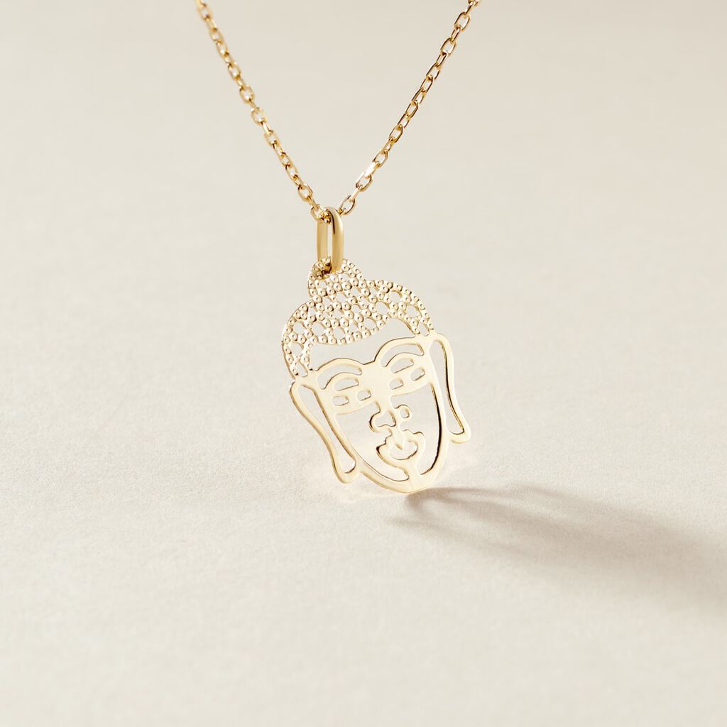 Pendentif Fazzia Bouddha Or Jaune - Pendentifs Femme | Histoire d&rsquo;Or