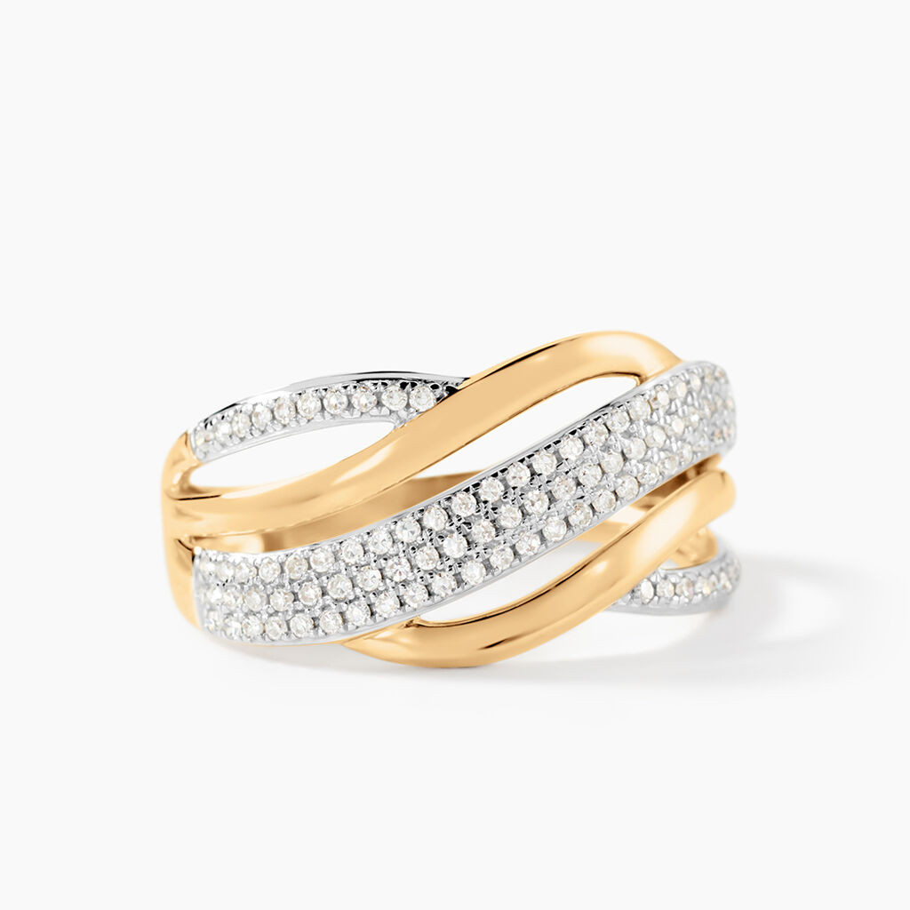 Bague Nila Or Jaune Diamant - Bagues avec pierre Femme | Histoire d&rsquo;Or