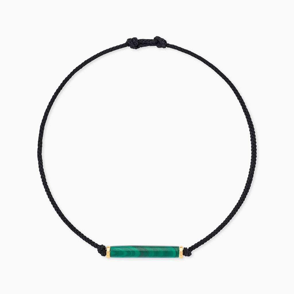 Bracelet Irving Or Jaune Malachite - Bracelets cordon Unisex | Histoire d’Or
