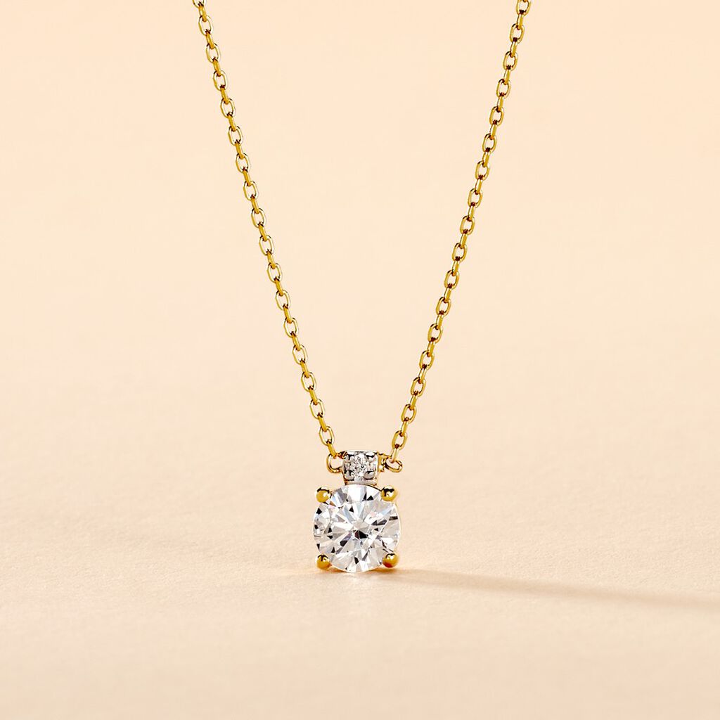Collier Zilda Or Jaune Oxyde De Zirconium - Colliers Femme | Histoire d&rsquo;Or
