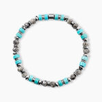 Bracelet Naturel Autres Tricolore Turquoise H&eacute;matite Jaspe Africain - Bracelets Homme | Histoire d&rsquo;Or