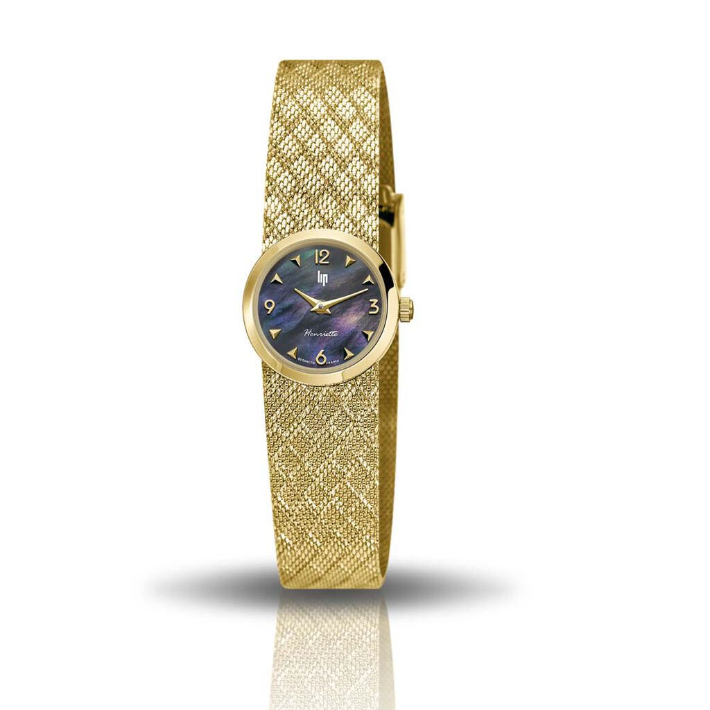 Montre Lip Henriette Nacre Noire - Montres Femme | Histoire d’Or