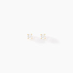 Boucles D'oreilles Puces One Or Jaune Diamants - Clous d'oreilles Femme | Histoire d&rsquo;Or