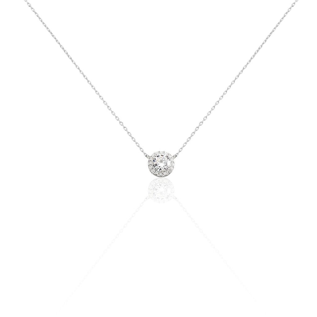 Collier Eurycide Or Blanc Oxyde De Zirconium - Colliers Femme | Histoire d’Or