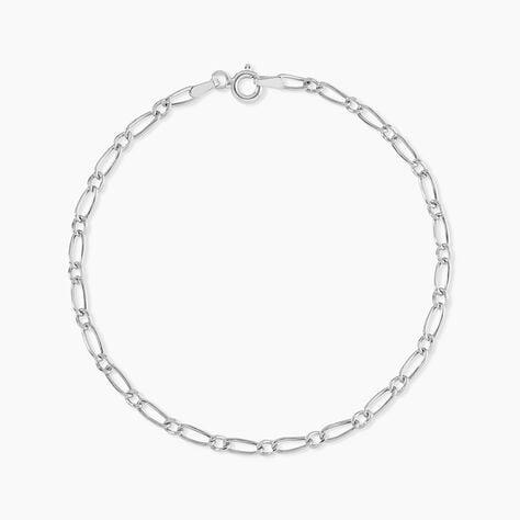 Bracelet Ophelio Maille Alternee 1/1 Or Blanc - Bracelets cha&icirc;ne Femme | Histoire d&rsquo;Or