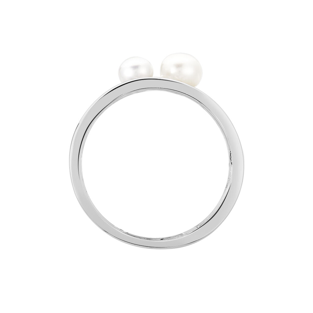 Bague Nissi Argent Blanc Perle De Culture Oxyde De Zirconium - Bagues avec pierre Femme | Histoire d’Or