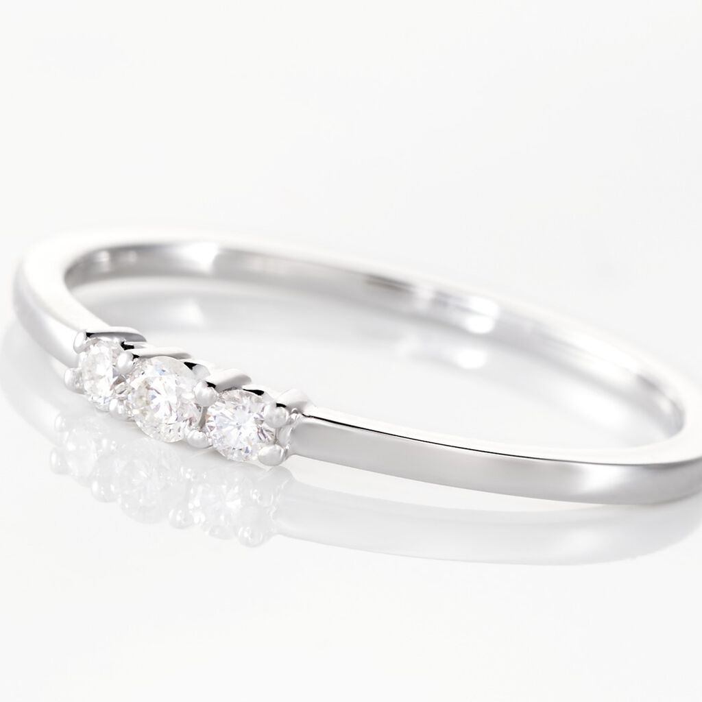 Bague Sabine Or Blanc Diamant - Bagues solitaires Femme | Histoire d&rsquo;Or