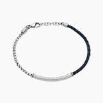 Bracelet Cuir De Vache Bleu - Bracelets Cuir Homme | Histoire d&rsquo;Or