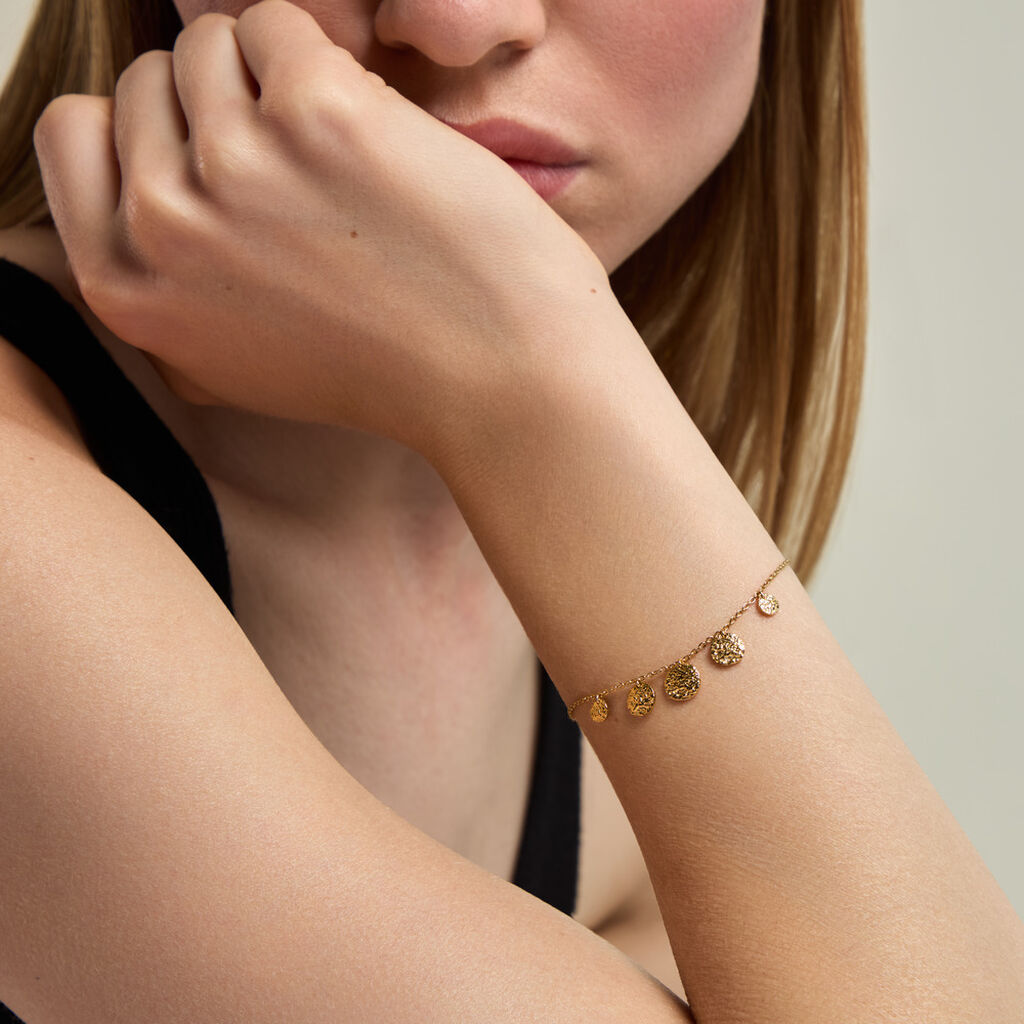 Collier Palm Argent Dor&eacute; A L'Or 750/1000 - Bijoux sans pierre Femme | Histoire d&rsquo;Or