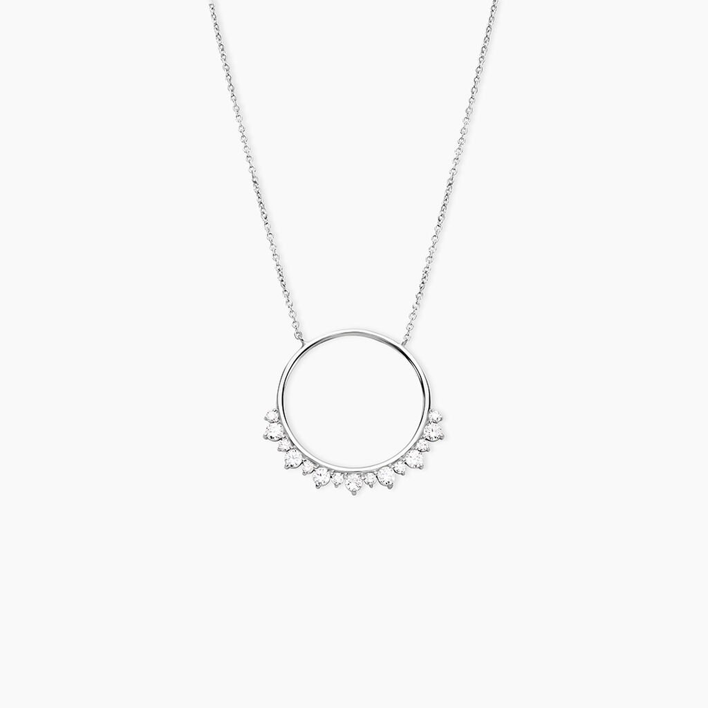 Collier Camil Argent Blanc Oxyde De Zirconium - Colliers fantaisie Femme | Histoire d’Or
