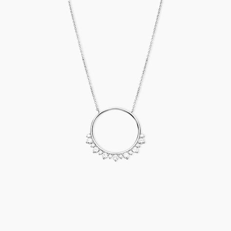 Collier Camil Argent Blanc Oxyde De Zirconium - Colliers fantaisie Femme | Histoire d’Or