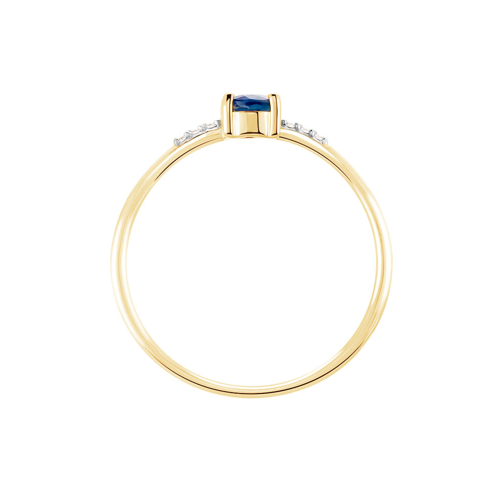 Bague Jehane Or Jaune Saphir Et Diamant - Bagues solitaires Femme | Histoire d’Or