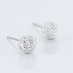 Boucles D'oreilles Puces Ayana Argent Blanc - Boucles d'oreilles fantaisie Femme | Histoire d&rsquo;Or
