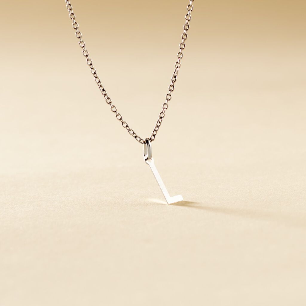 Pendentif Ionia Lettre Or Blanc - Pendentifs Famille | Histoire d&rsquo;Or