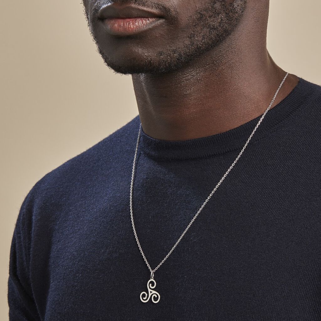 Pendentif Helge Argent Blanc - Pendentifs Famille | Histoire d’Or