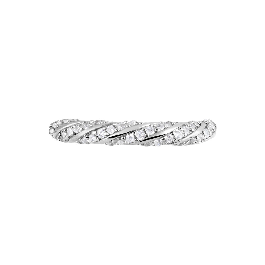 Bague Argent Blanc Clayton Oxydes De Zirconium - Bagues avec pierre Femme | Histoire d’Or