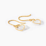 Boucles D'oreilles Pendantes Na&iuml;ade Or Jaune Nacre - Boucles d'oreilles pendantes Femme | Histoire d&rsquo;Or