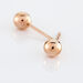 Boucles D'oreilles Puces Fidelia Boule Or Rose - Clous d'oreilles Femme | Histoire d’Or