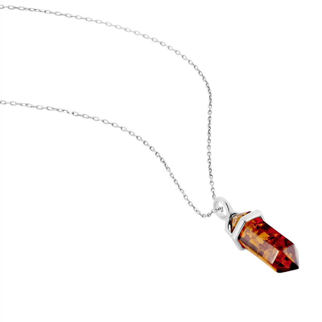 Collier Gaubert Argent Ambre - Colliers Femme | Histoire d’Or