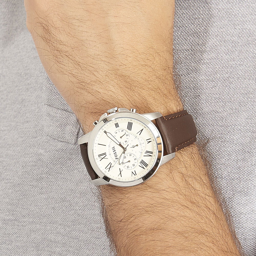 Montres Fossil FS4735IE Acier Boucle Ardillon Blanc Ronde - HIMHB130010 •  Histoire d'Or