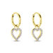 Créoles Belitana Or Jaune Diamant - Boucles d'Oreilles Coeur Femme | Histoire d’Or