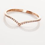 Bague Dounia Or Rose Oxyde De Zirconium - Bagues avec pierre Femme | Histoire d&rsquo;Or