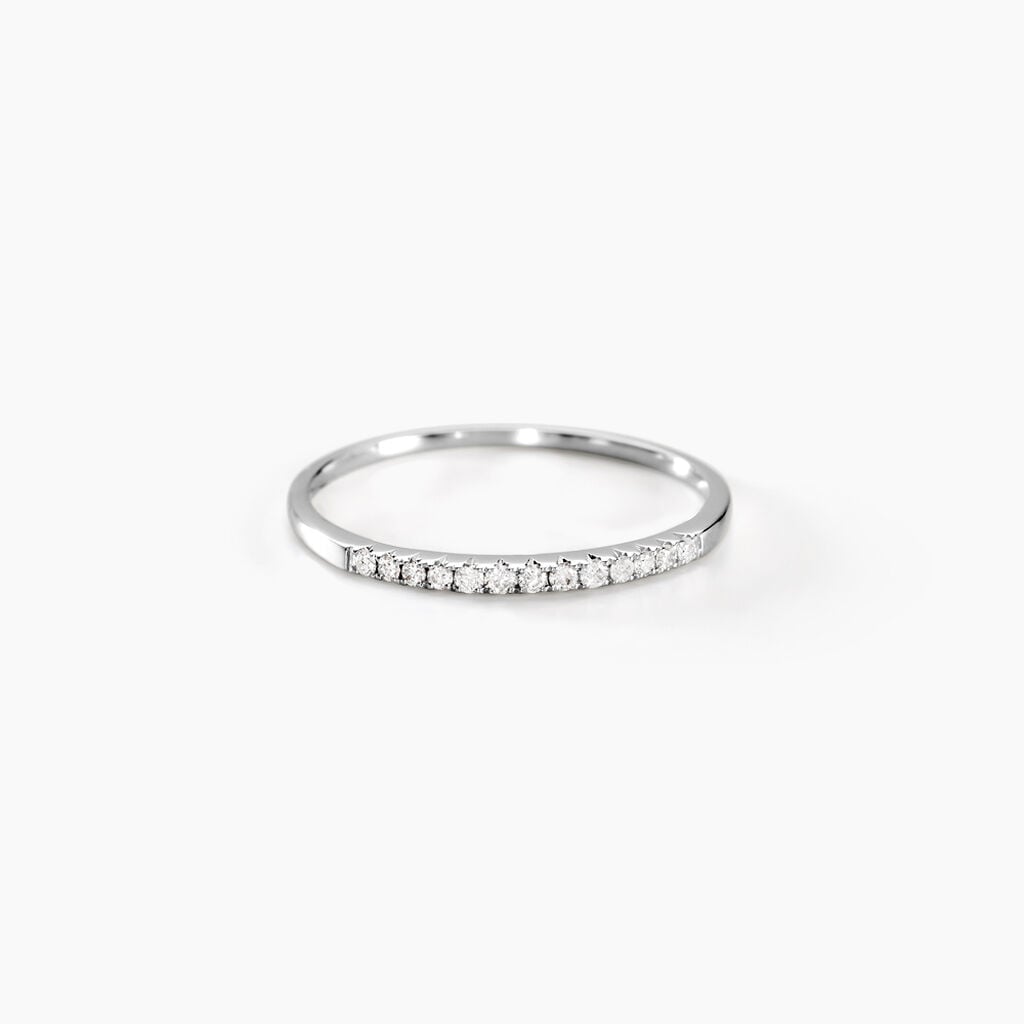 Alliance Pristina Or Blanc Diamant - Bijoux Femme | Histoire d&rsquo;Or