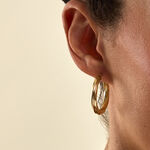 Cr&eacute;oles Yori Argent Dor&eacute; A L'Or 750/1000 - Boucles d'oreilles cr&eacute;oles Femme | Histoire d&rsquo;Or