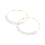 Cr&eacute;oles Or Jaune Alondra Perles De Culture - Boucles d'oreilles cr&eacute;oles Femme | Histoire d&rsquo;Or