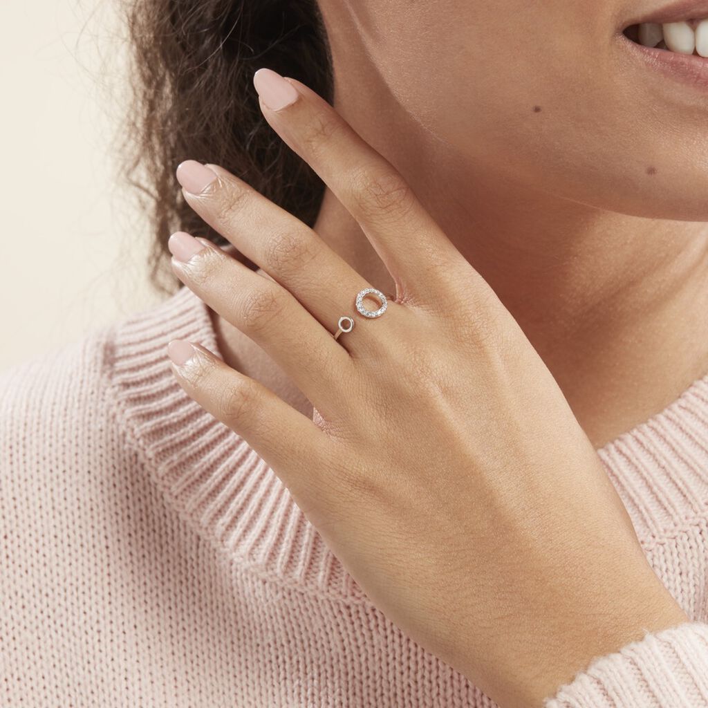 Bague Andria Argent Blanc Oxyde De Zirconium - Bagues avec pierre Femme | Histoire d’Or