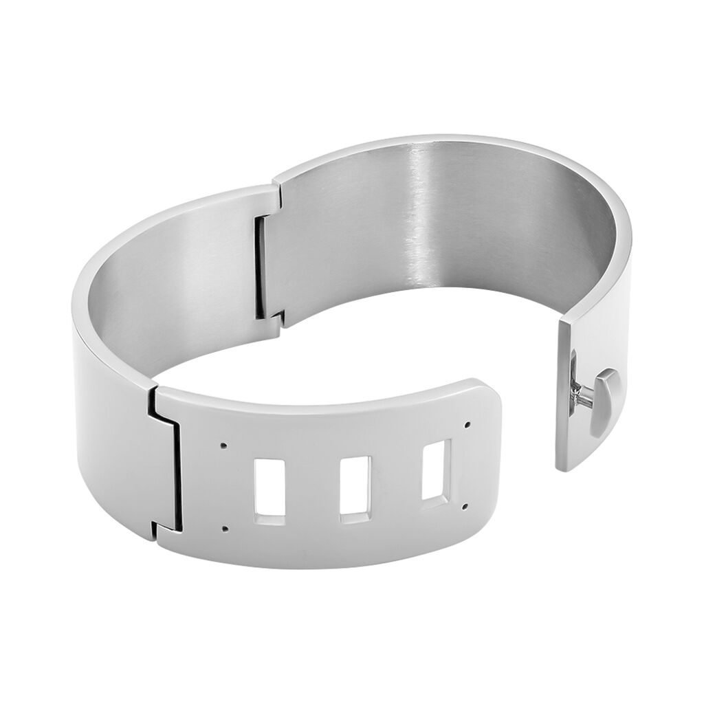 Bracelet Manchette Japon Acier Blanc - Bracelets manchettes Femme | Histoire d’Or
