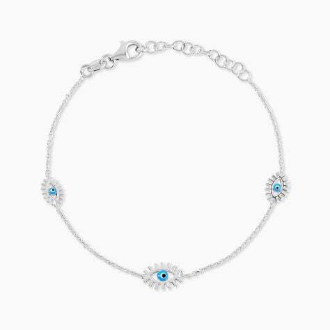 Bracelet Parad'eyes Argent Blanc - Bracelets Femme | Histoire d&rsquo;Or