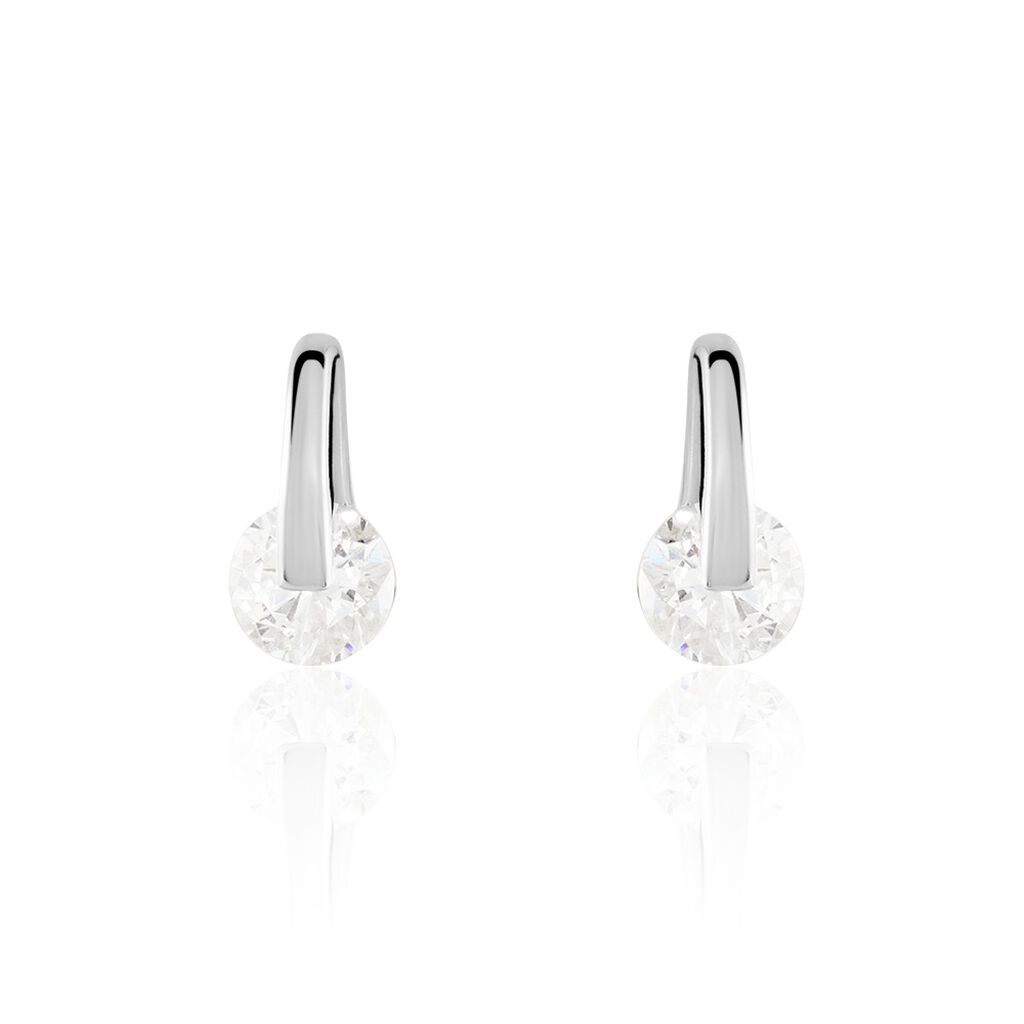 Boucles D'oreilles Pendantes Vera Argent Blanc Oxyde De Zirconium - Boucles d'oreilles fantaisie Femme | Histoire d’Or