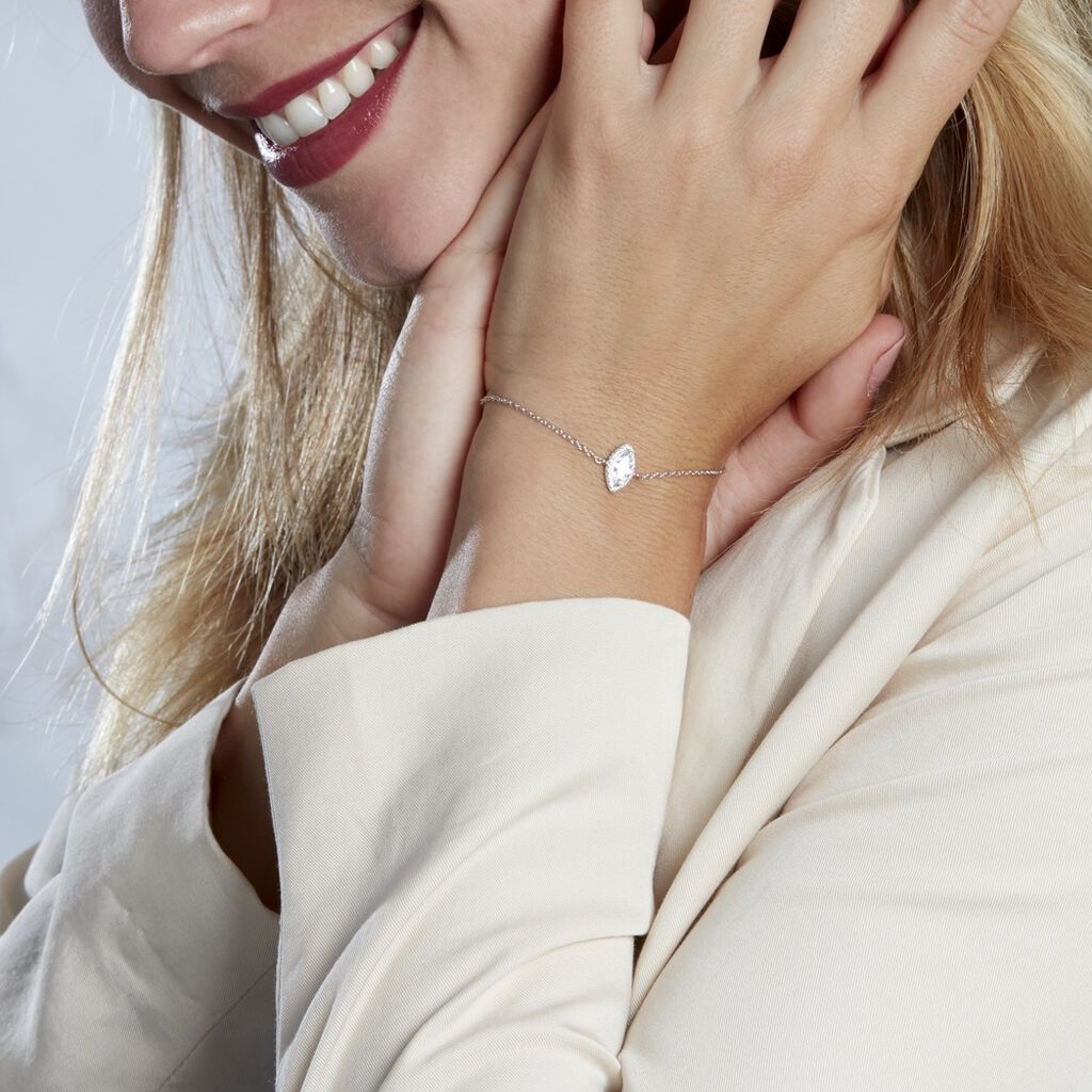 Bracelet Arone Argent Blanc Oxyde De Zirconium - Bracelets Femme | Histoire d’Or
