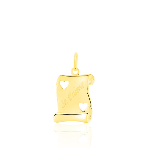 Pendentif Sirona Parchemin Message Or Jaune - Pendentifs Coeur Famille | Histoire d’Or