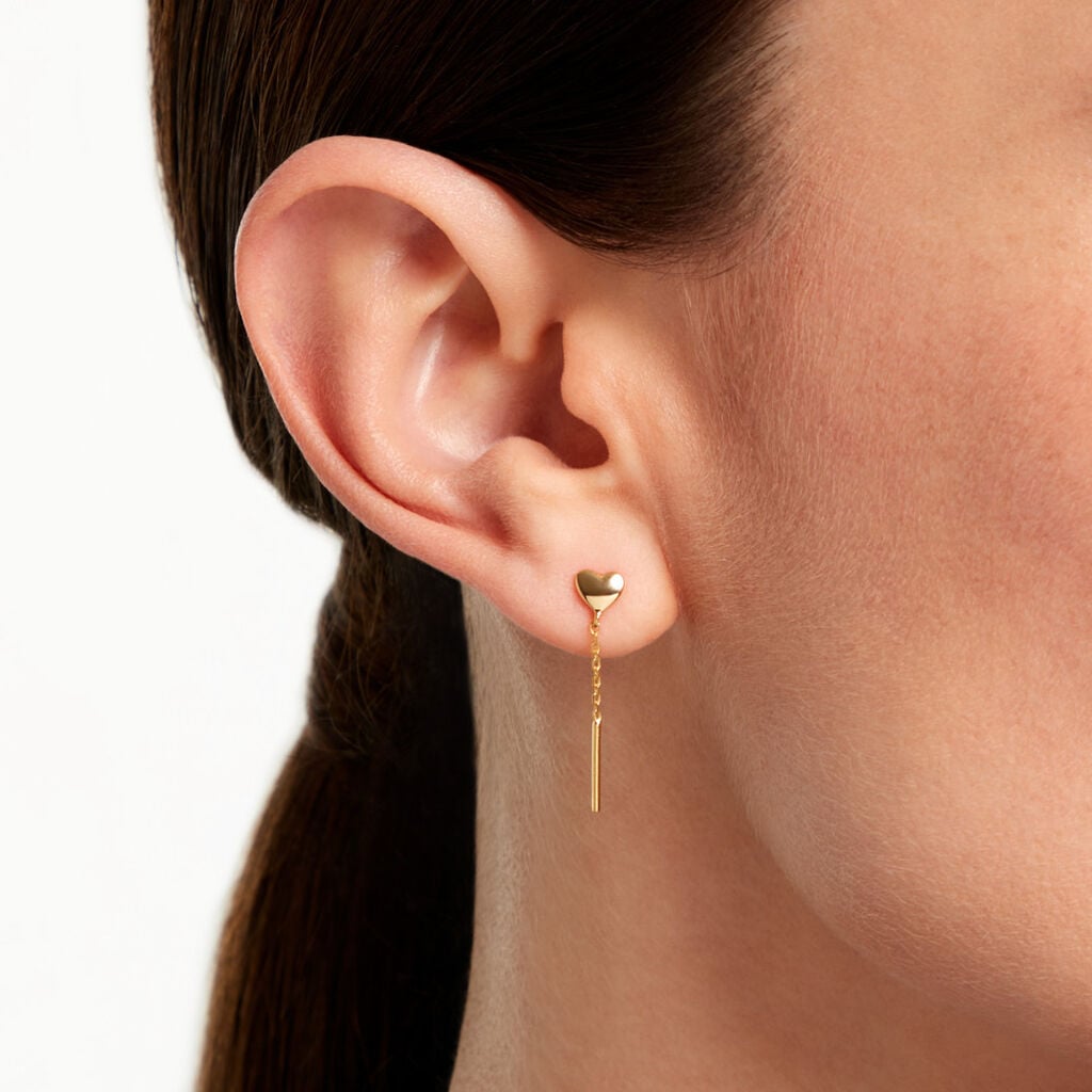 Boucles D'Oreilles Pendantes Falone Plaqu&eacute; Or Jaune - Boucles d'oreilles fantaisie Femme | Histoire d&rsquo;Or