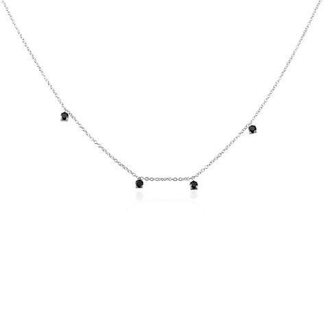 Collier Callias Argent Blanc Oxyde De Zirconium Noir - Colliers fantaisie Femme | Histoire d’Or