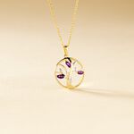 Pendentif Godolieba Or Jaune Amethyste Violet - Pendentifs Femme | Histoire d&rsquo;Or