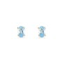 Boucles D'oreilles Puces Elea Serti Griffe Or Jaune Topaze