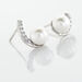 Boucles D'oreilles Angel Or Blanc Perle De Culture Oxyde Oxyde - Clous d'oreilles Femme | Histoire d’Or