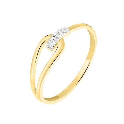 Bague Cyranna Or Jaune Diamant - Bagues avec pierre Femme | Histoire d’Or