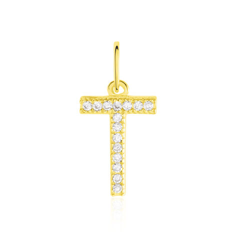 Pendentif Lettre T Or Jaune Oxyde - Pendentifs Femme | Histoire d’Or